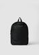 Zaino nero idrorepellente con tasca frontale_0