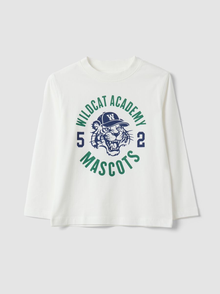 T-shirt bianca in puro cotone organico con girocollo_0