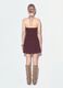 Brown polka-dot dress in viscose blend_3