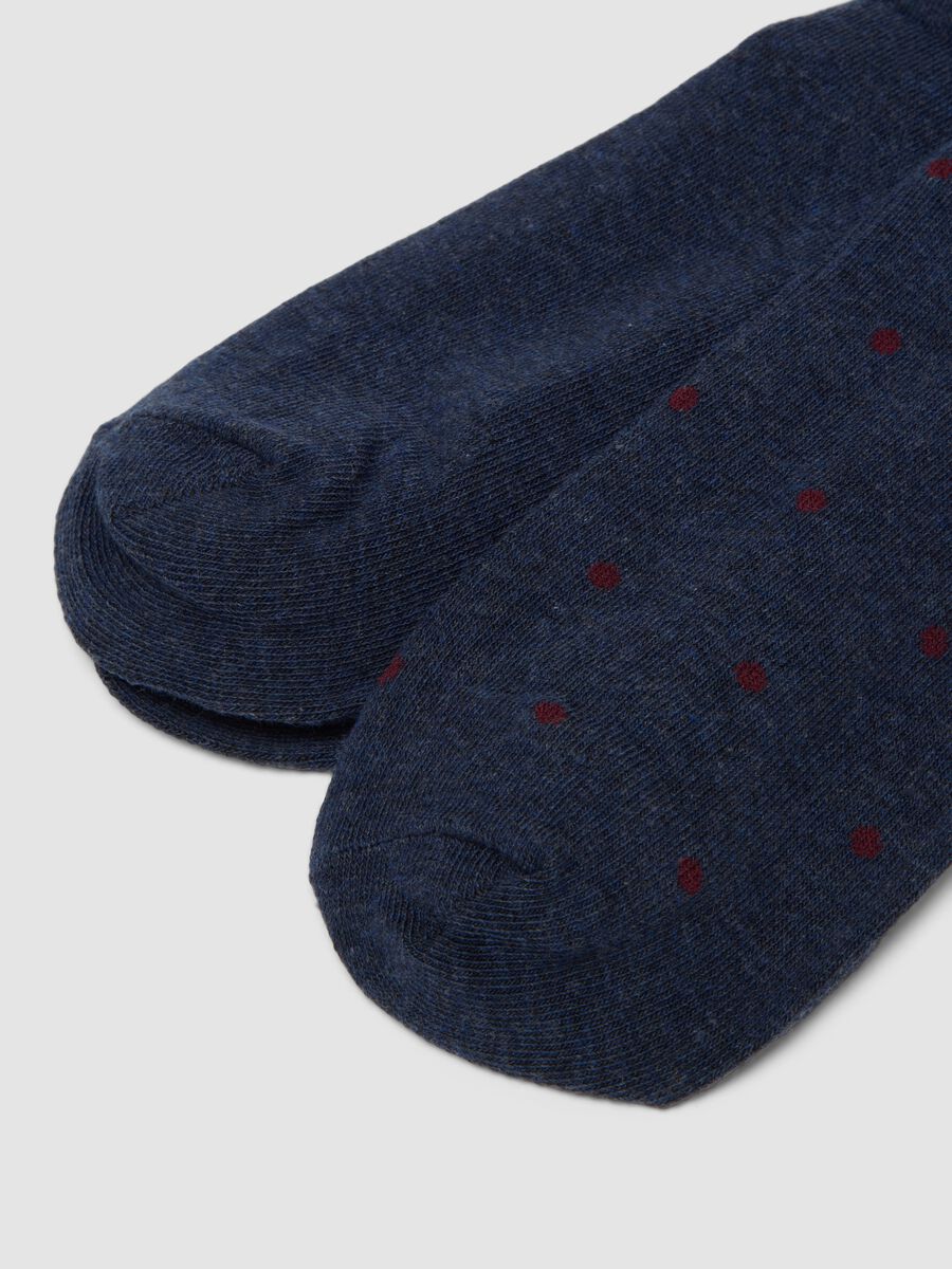 Three-pack of long multicolour socks in stretch organic cotton_2