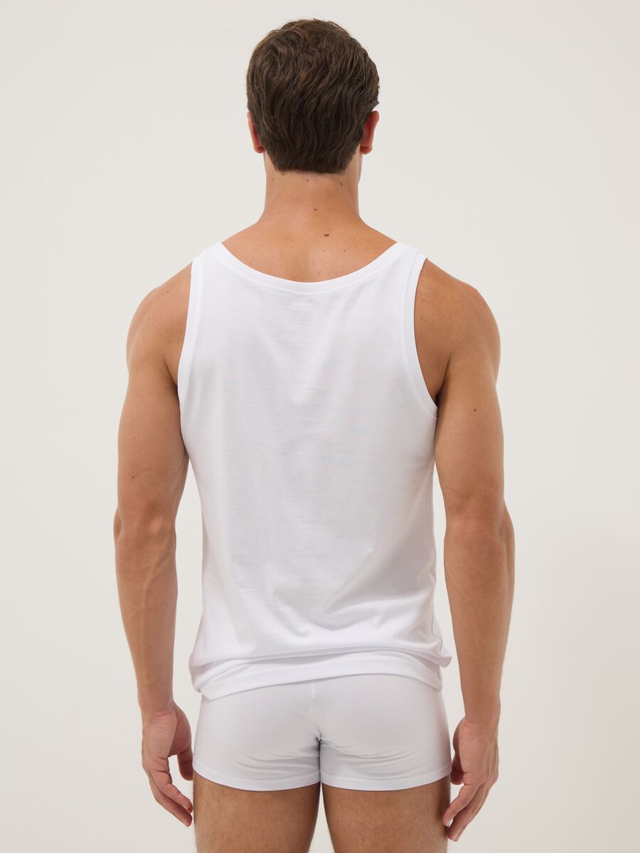 White Supima cotton vest top, regular fit_2