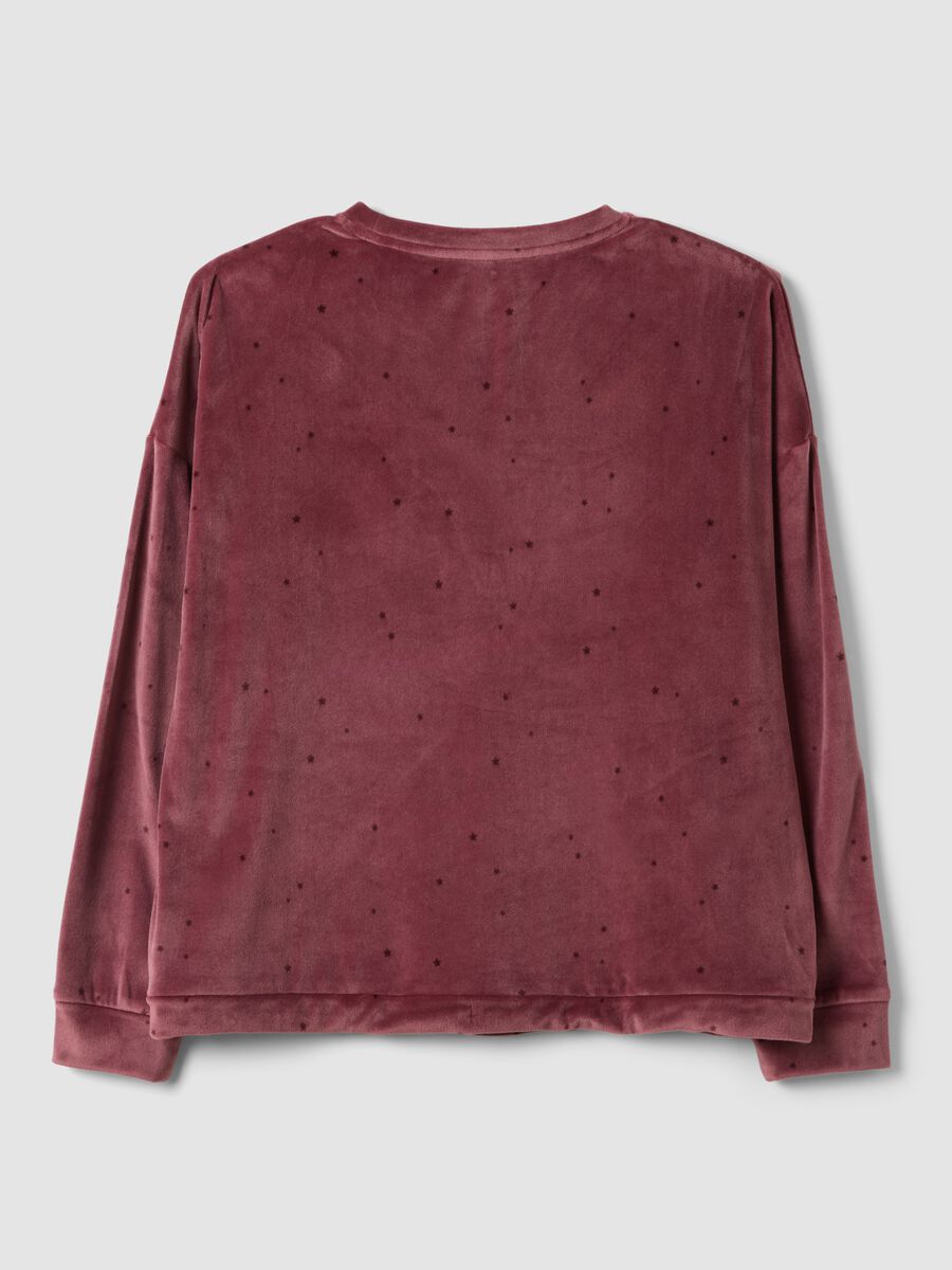 Pink stretch pyjama sweatshirt with star print_6
