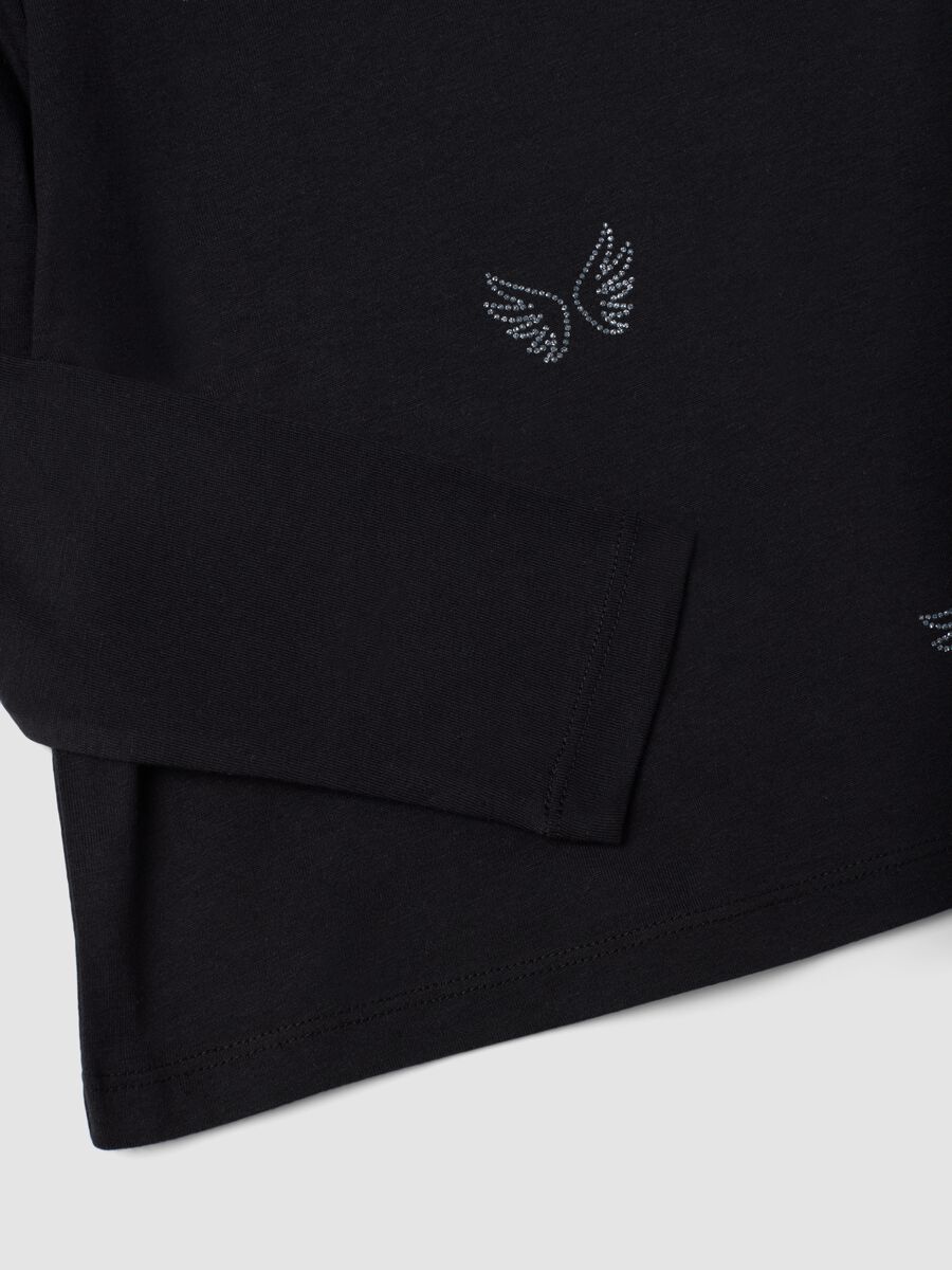 Black pure organic cotton crew-neck T-shirt_3