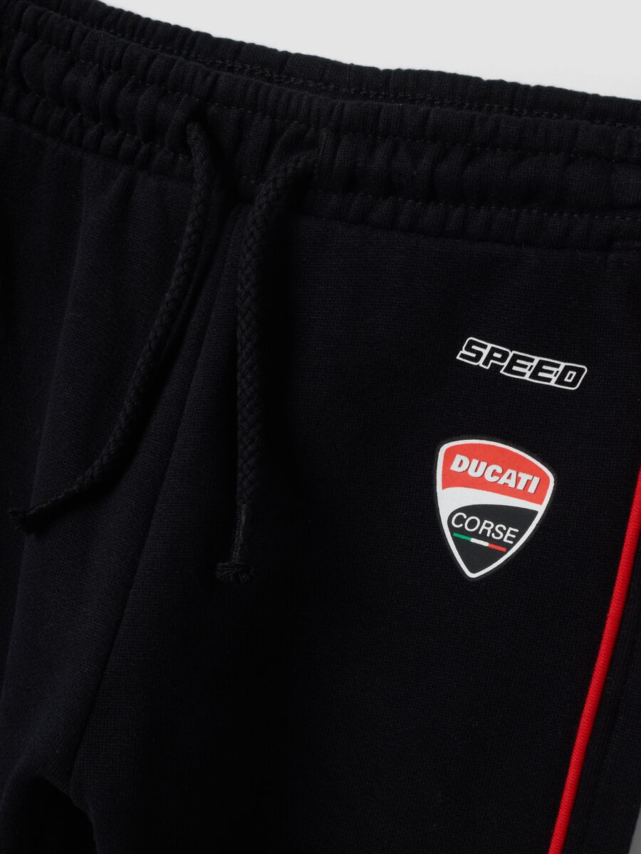 Red and black pure cotton Ducati-themed set, oversized fit_3