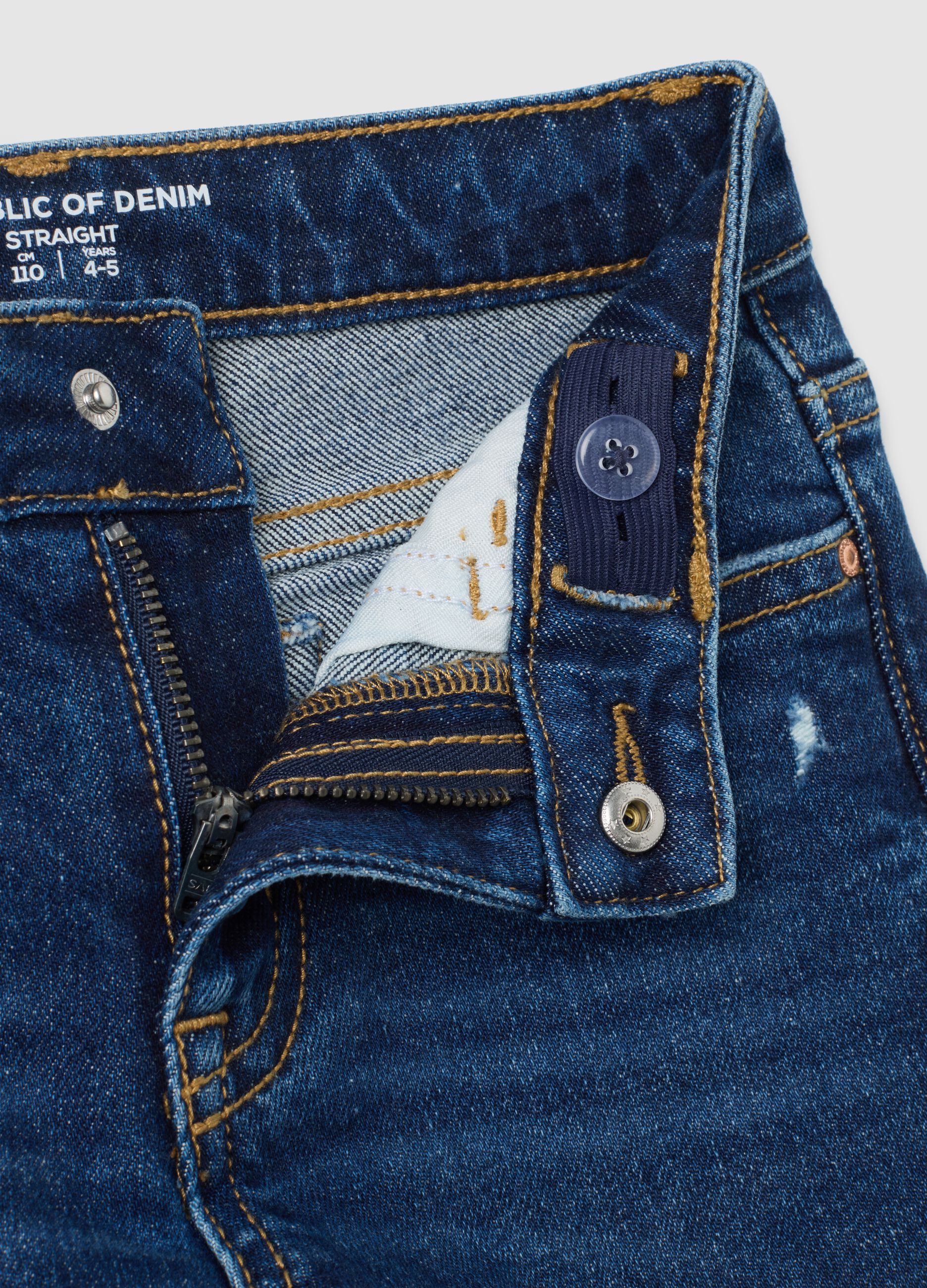 Boys' jeans in stretchy blue denim