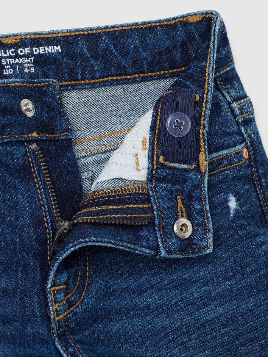 Boys' jeans in stretchy blue denim_3
