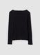 Black pure cotton crew-neck T-shirt_4