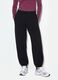 Pantaloni jogger neri in misto cotone con coulisse_1