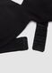 Black organic stretch cotton triangle bra_5
