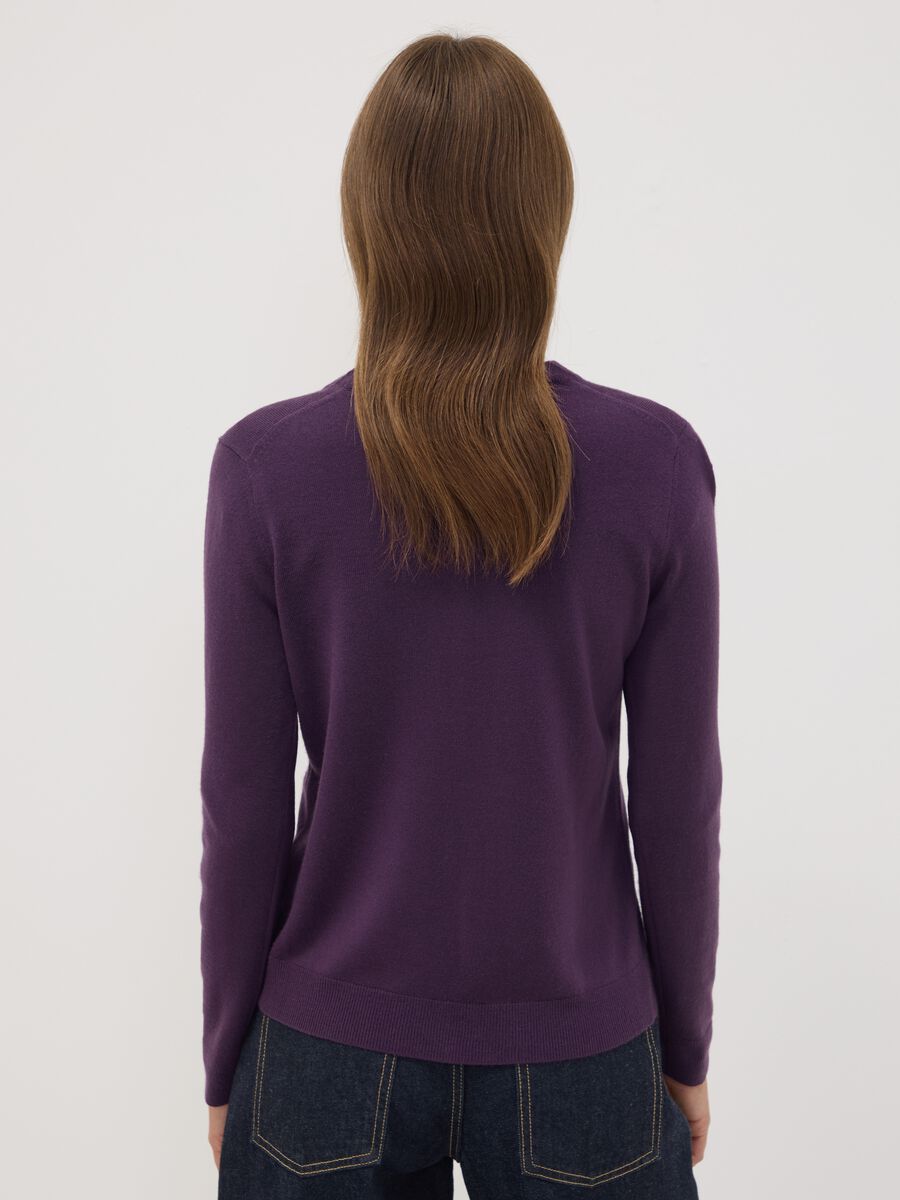 Purple regular-fit long-sleeved crew-neck top_3