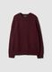 Maglione rosso girocollo in misto cotone e lana_4
