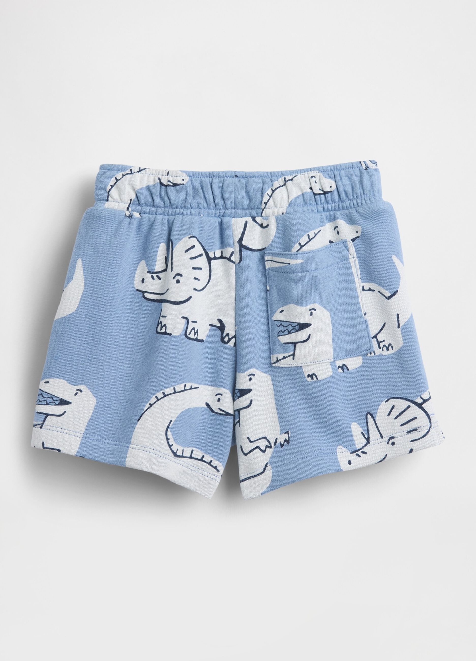 Cotton-blend shorts with dinosaur print