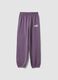 Pantaloni jogger viola in puro cotone_0