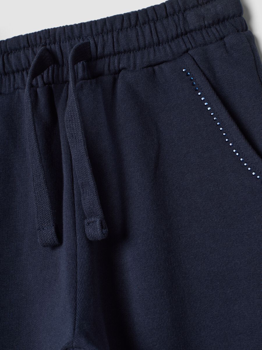 Blue pure cotton jogger trousers_2