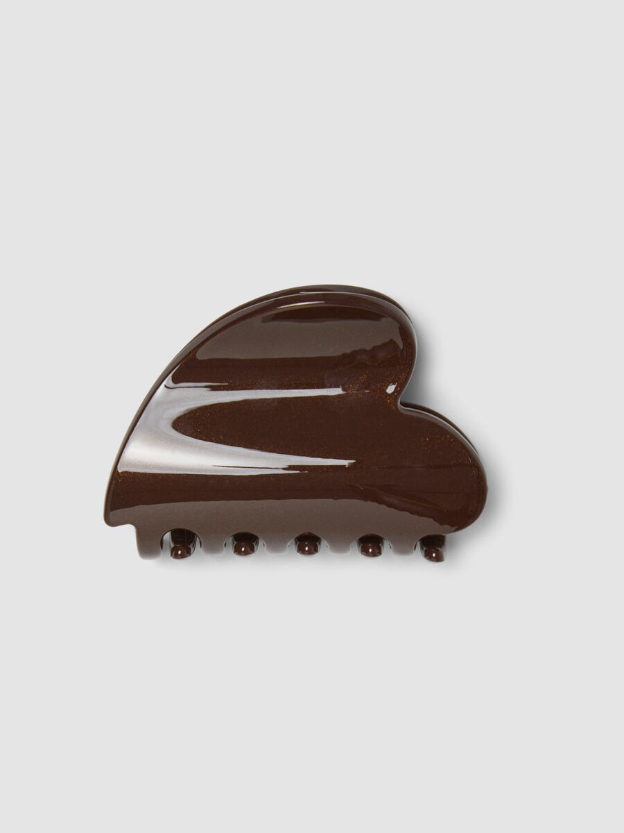 Glossy Brown Hair Clip_0