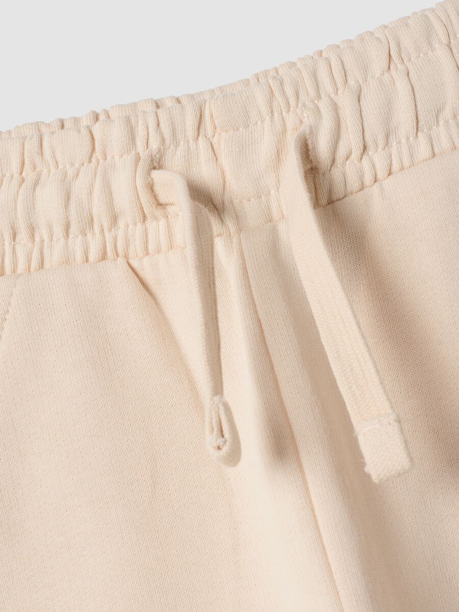 Pink cotton jogger trousers, regular fit_3