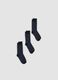 3-pack of blue mid-calf socks in stretch organic cotton_0
