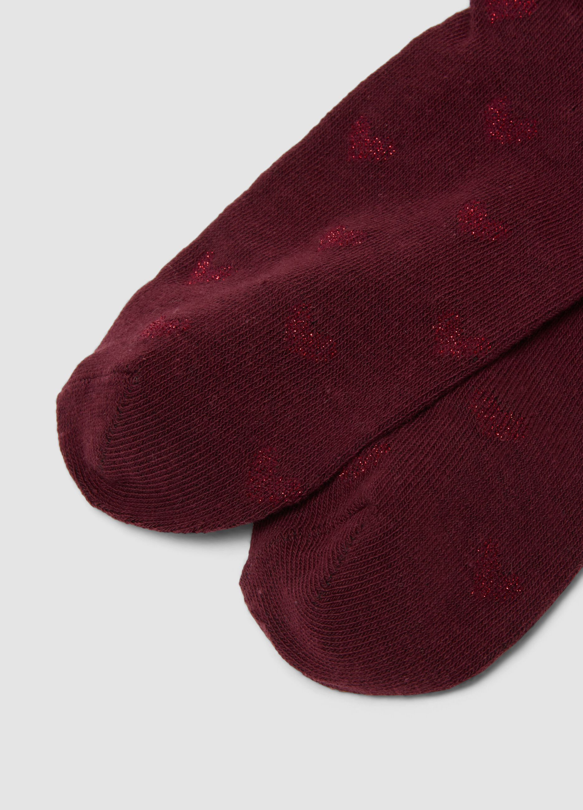 2-pack multicolour socks in stretch organic cotton