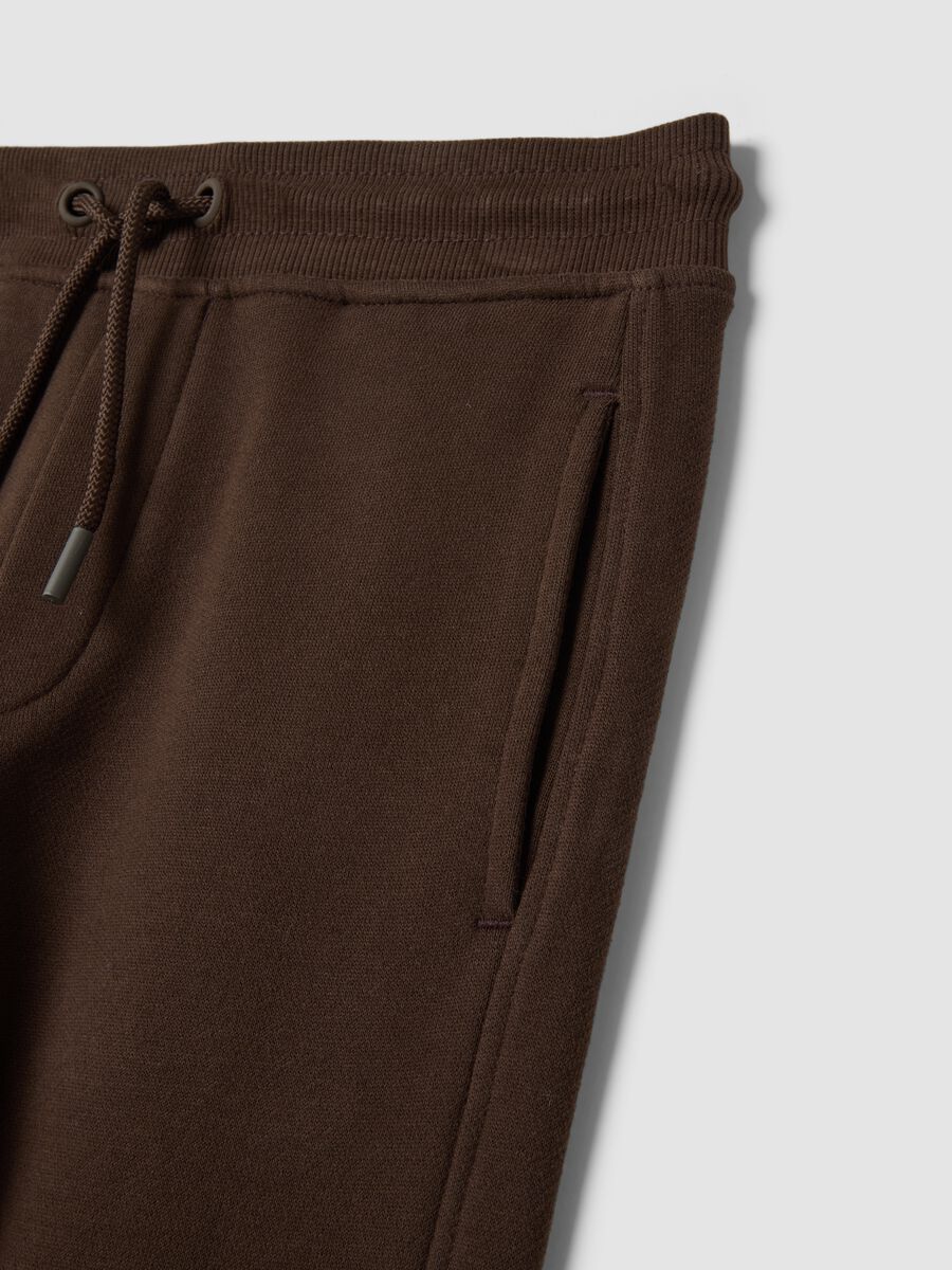 Brown jogger trousers in pure organic cotton_2