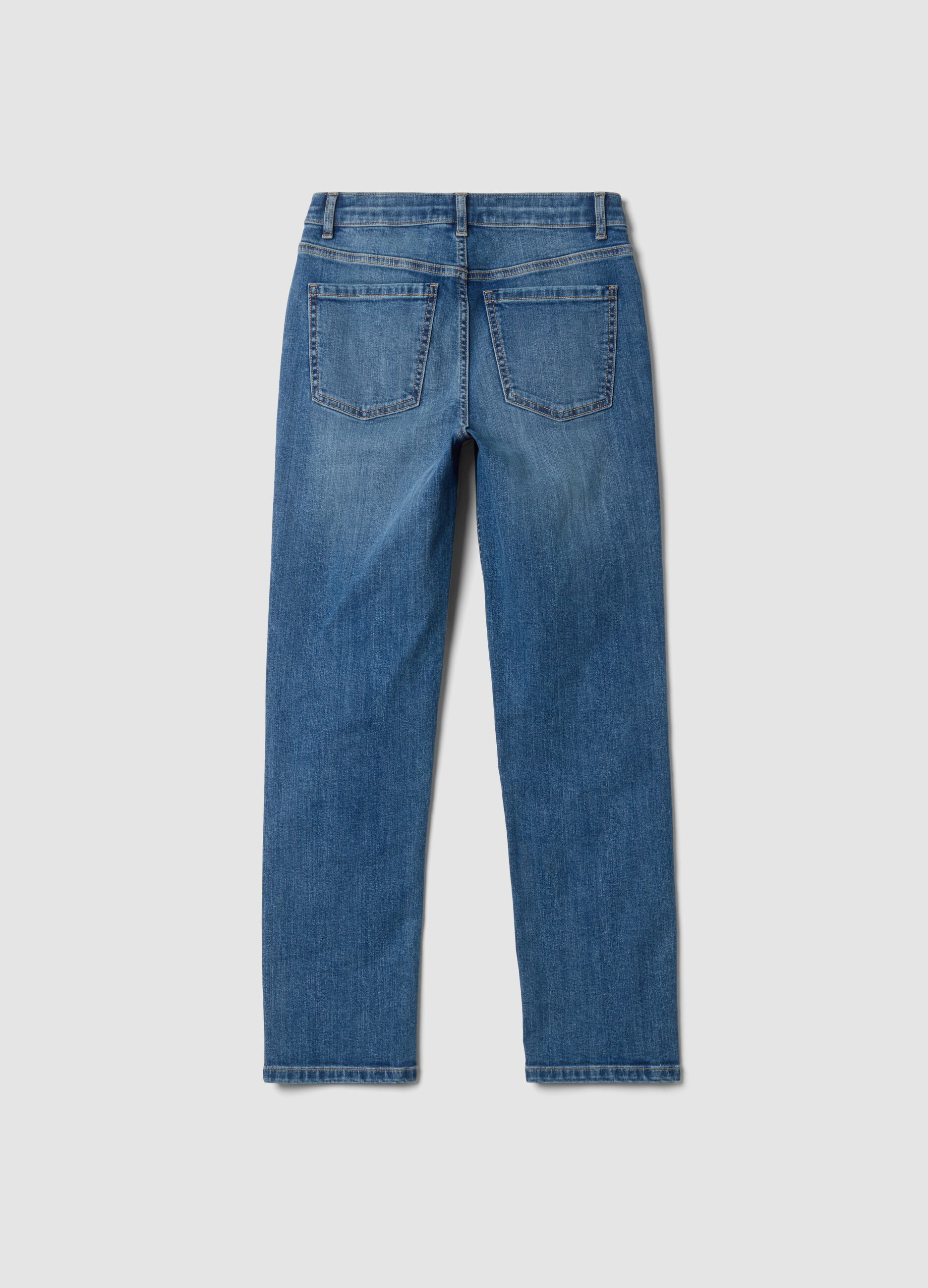 Slim-fit stretch cotton denim jeans