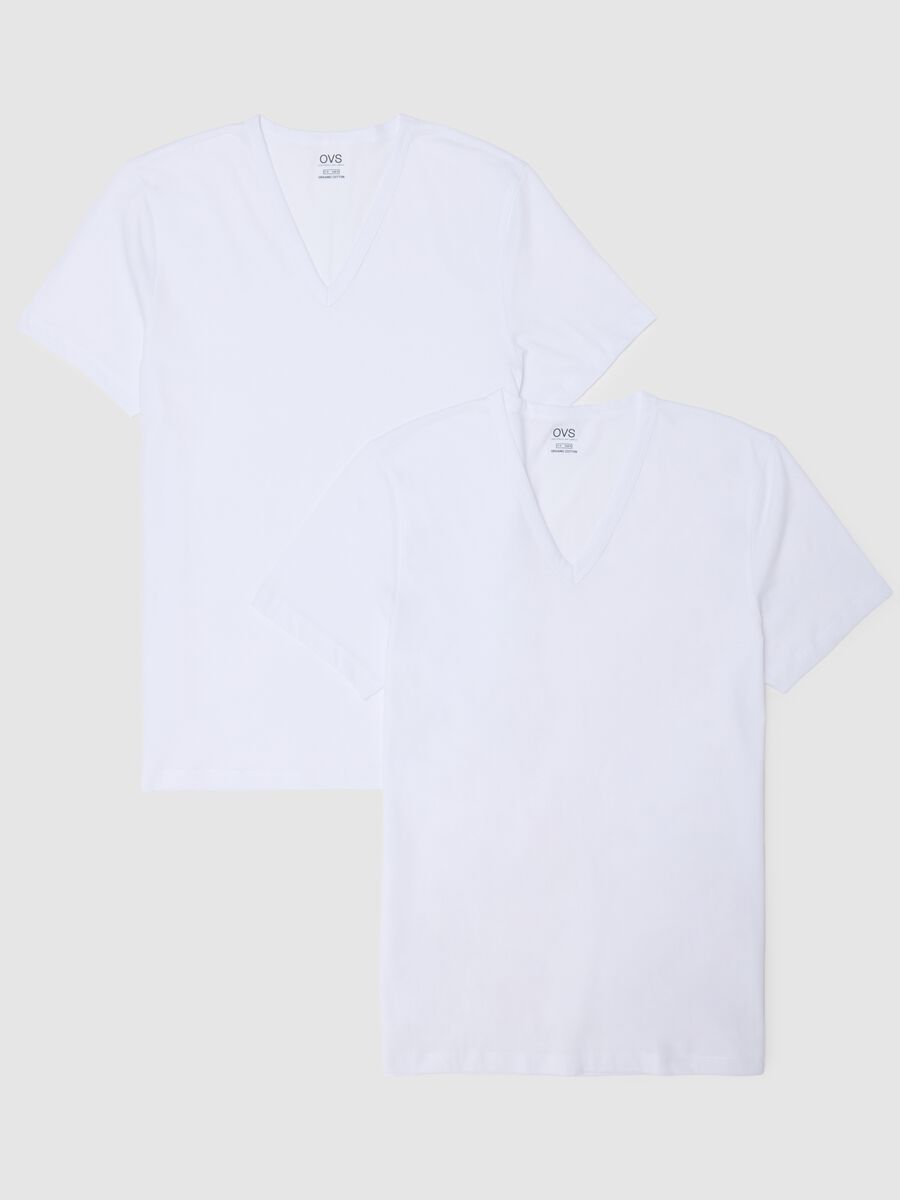 Two-Pack Men's White Pure Cotton Regular Fit T-Shirts_4