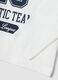 T-shirt bianca in puro cotone con stampa college regular fit_3