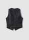 Blue denim waistcoat in pure cotton, regular fit_2