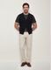 Black viscose-blend waistcoat with deep V-neck, regular fit_1
