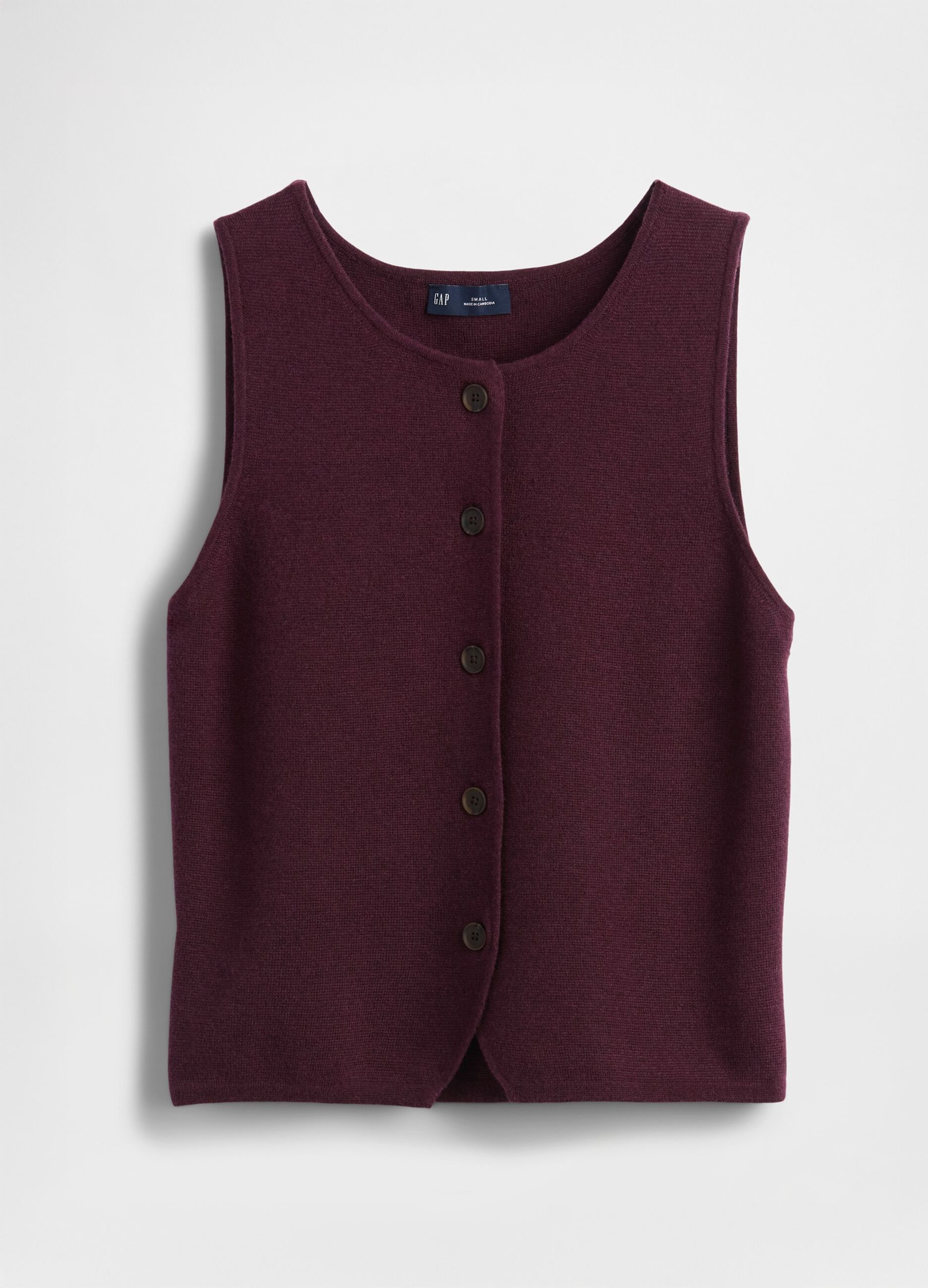 Purple fibre blend vest