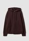 Brown cotton-blend hoodie in a regular fit_0