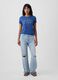 Navy pure cotton T-shirt with floral GAP logo_1