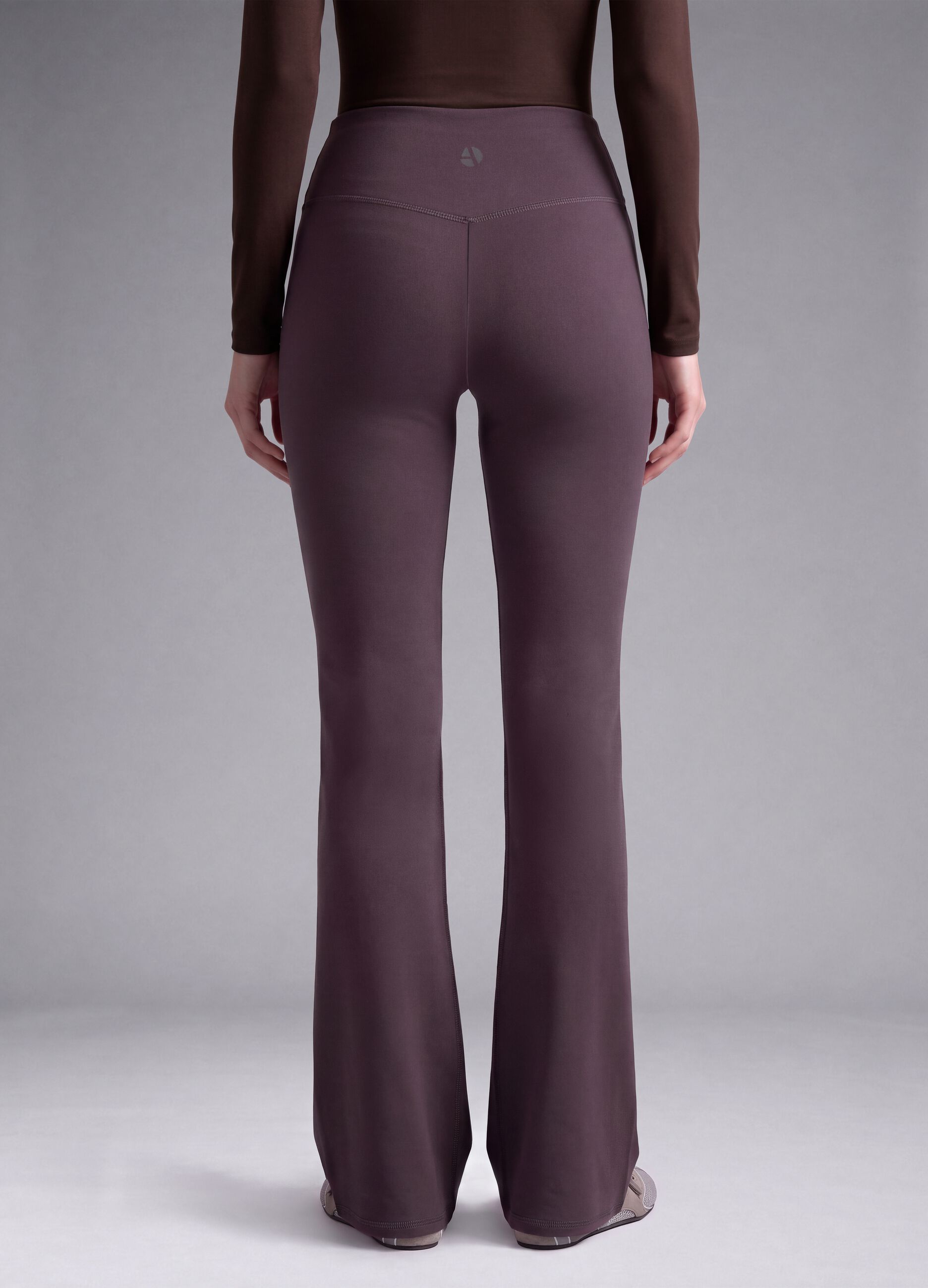 Purple flared leggings in breathable stretch fabric ALTAVIA STUDIO