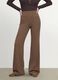 Brown flare-fit leggings in stretch viscose jersey_1
