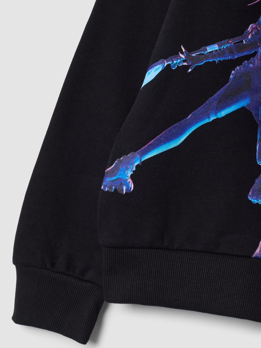 Black pure cotton hoodie with K‑Pop Demon Hunters print_3