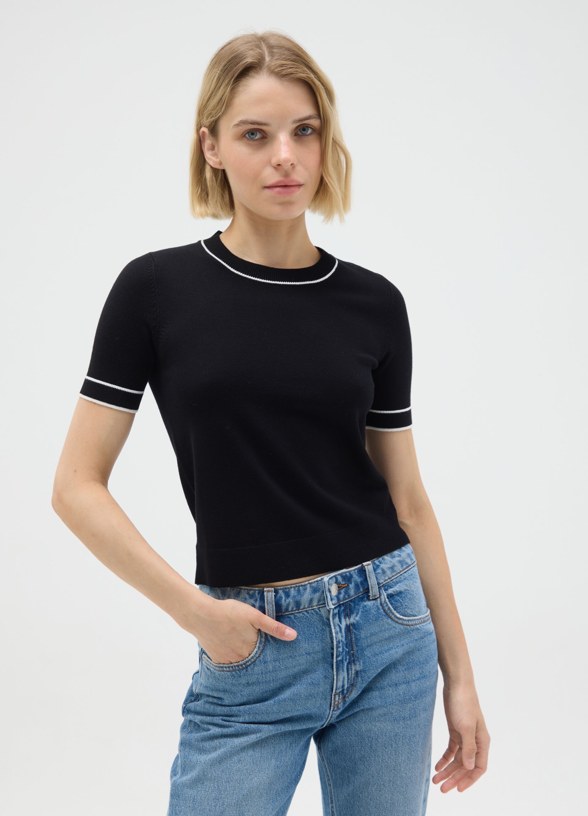 Women's multicolour viscose blend regular fit top