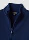 Felpa blu in puro cotone organico con colletto_2