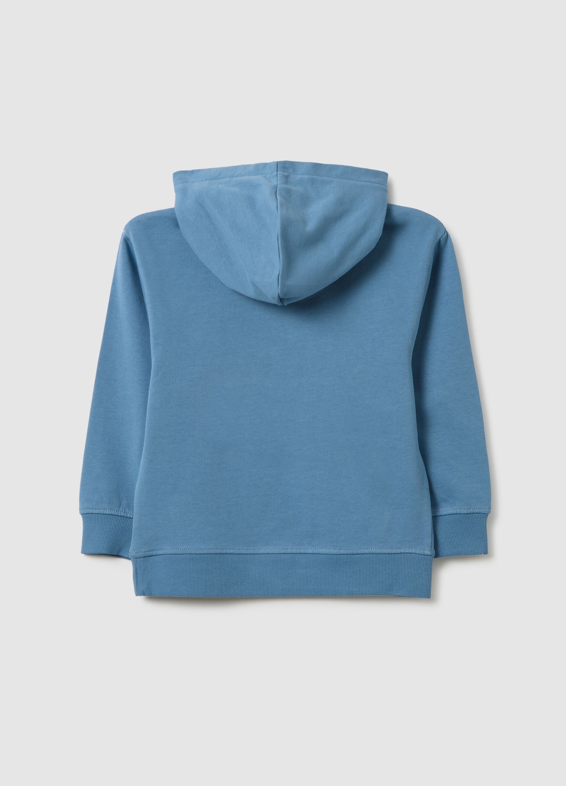 Oversized blue pure cotton children's sweatshirt