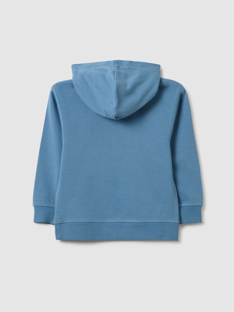 Oversized blue pure cotton children's sweatshirt_1