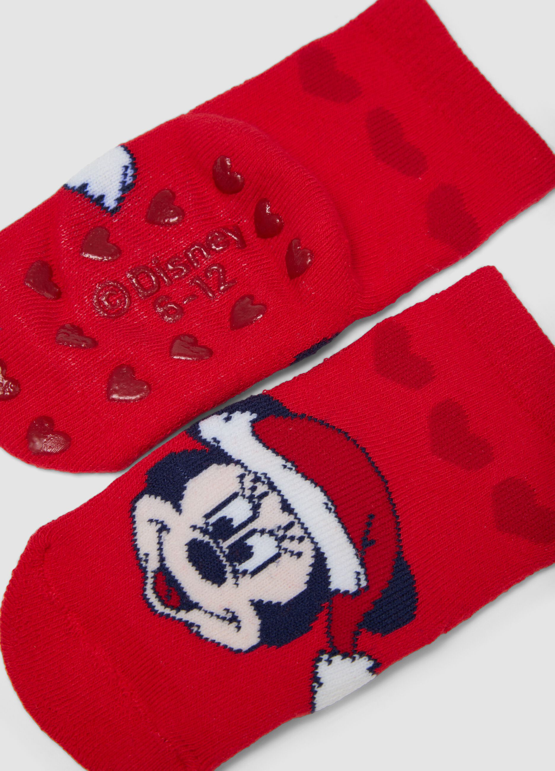 2-pack Minnie & Me organic stretch cotton non-slip socks