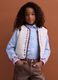 White crew-neck gilet with floral embroidery, regular fit_1
