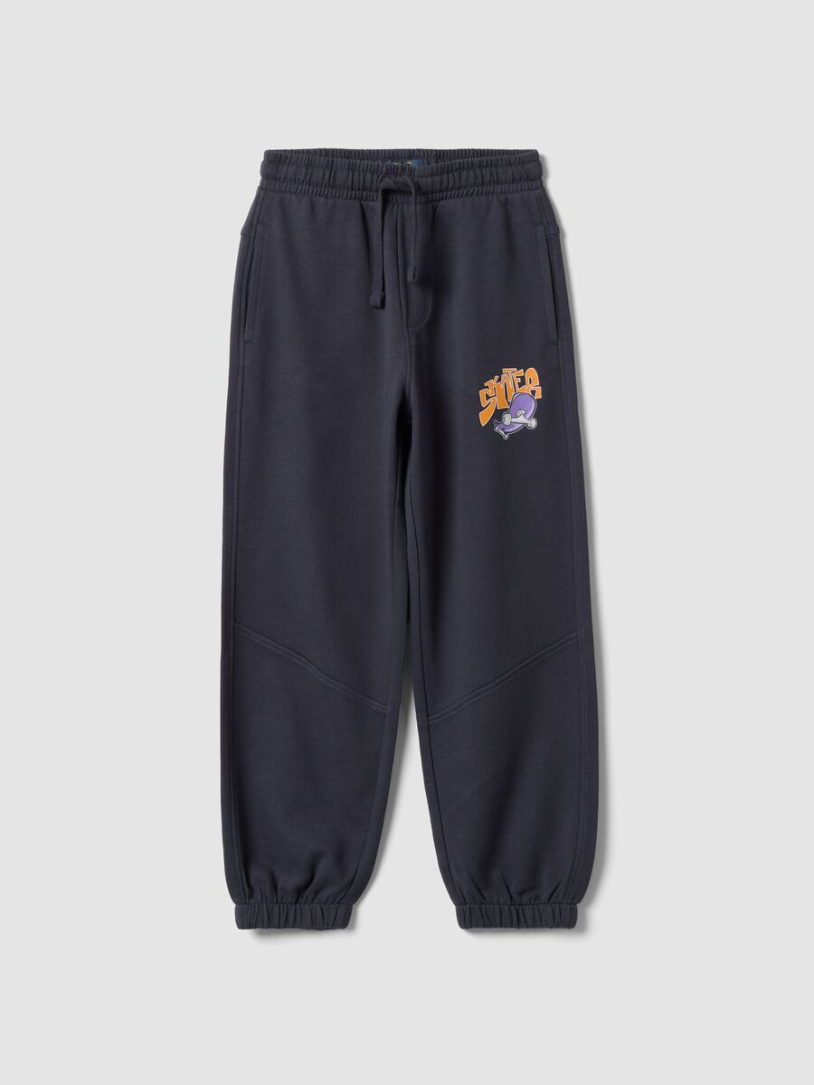 Grey pure cotton joggers_0
