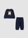 Completo jogging blu in puro cotone over fit con animaletto_0