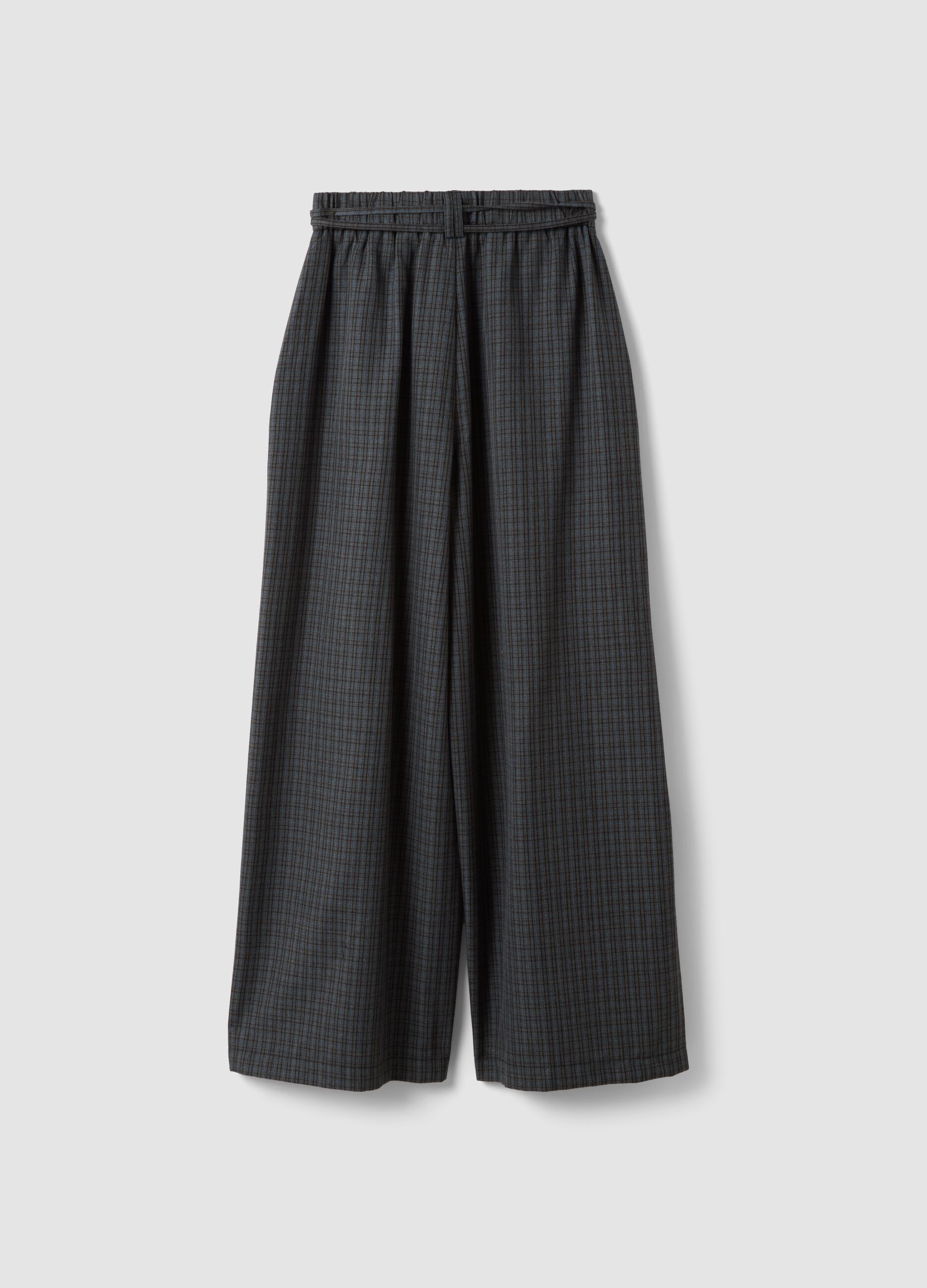 Pantaloni grigi in misto viscosa wide leg
