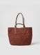 Brown pure paper-fabric shopper bag_0