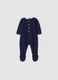 Tutina blu notte in puro cotone organico con colletto_1