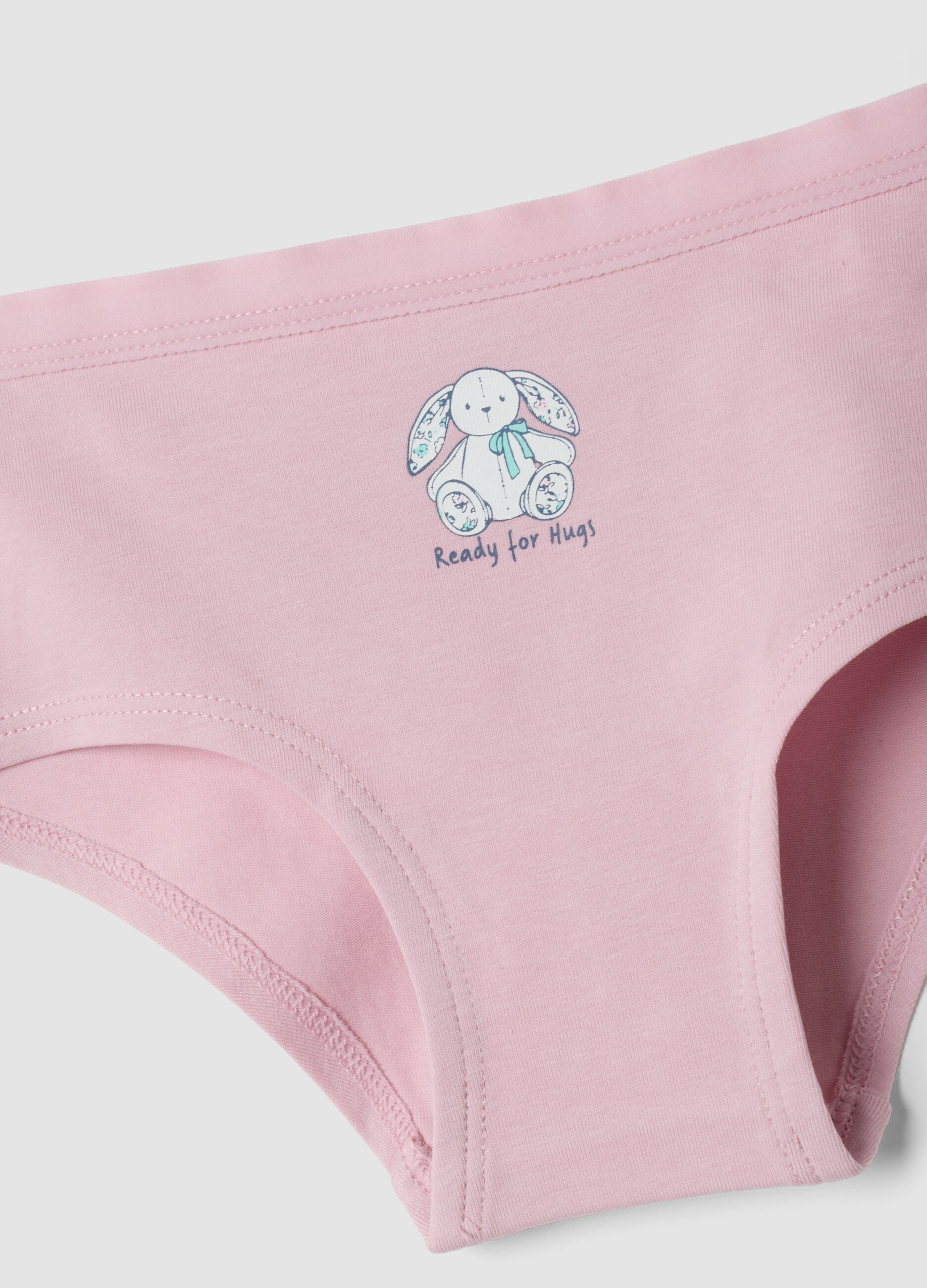 Tripack di slip culotte multicolor in cotone organico elasticizzato con fantasia