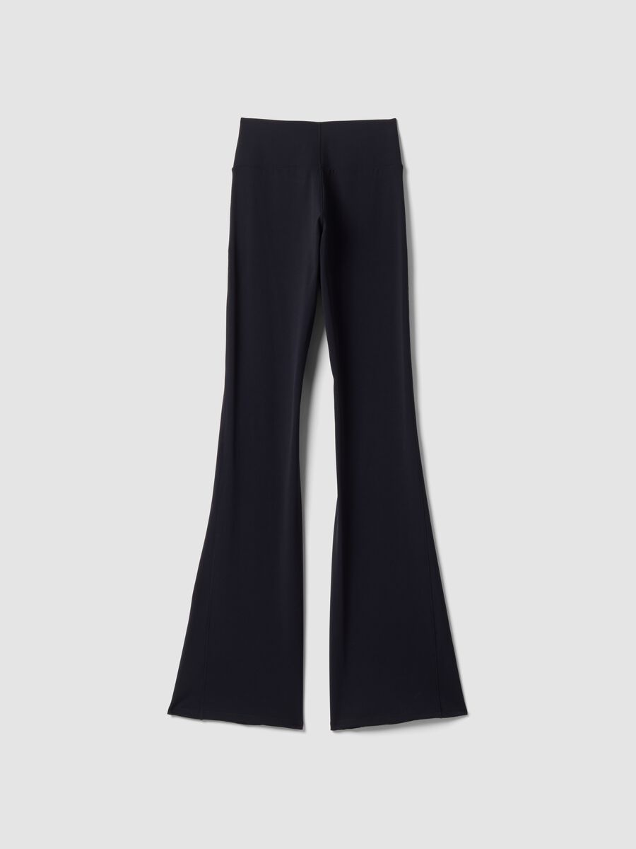 Black flared leggings in stretch fabric &ndash; ALTAVIA STUDIO_6