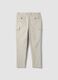 Grey comfort-fit stretch cotton twill cargo trousers_2