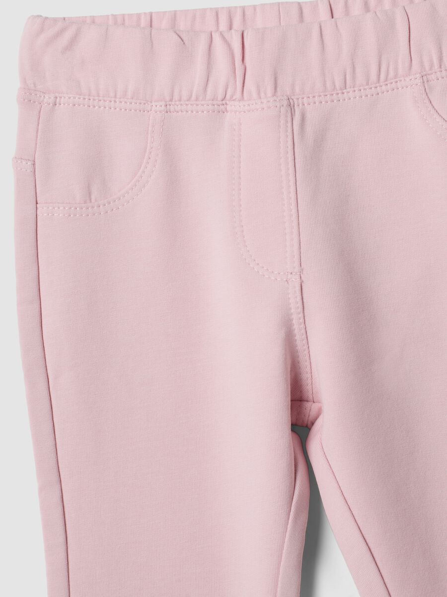 Pink organic stretch cotton trousers_2