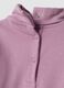 T-shirt viola in cotone organico elasticizzato con colletto rialzato_3